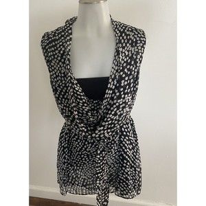 Lafayette 148 New York Black and White Polka Dot Blouse